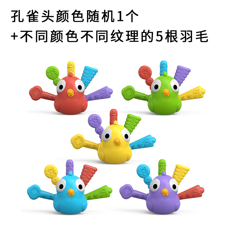 Colocación transfronteriza de bebés y niños pequeños, pájaros arcoíris, bebés masculinos y femeninos, toque, números de color cognitivo, juguetes educativos de iluminación para niños