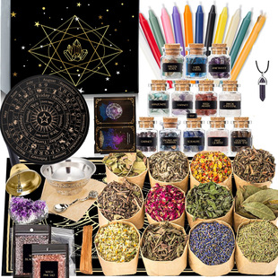 �羳Witchcraft Kit��Ȼˮ��ԭʯ�ɻ��ɲݲ�șˮ��ħ���׺�58pcs