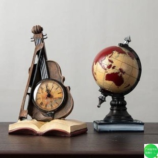 Wine Cabinet Decorations, Retro Ornaments, Violin Creative Home Living Room Entrance Crafts, European Style Bookcase Small Manufacturers