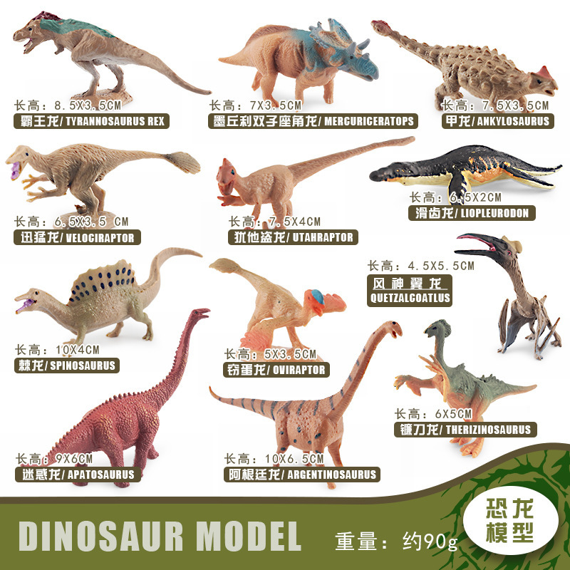 ジュラ紀恐竜シミュレーションミニヴェロキラプトルトリケラトプスステゴサウルス小さな恐竜モデルおもちゃセット卸売|undefined