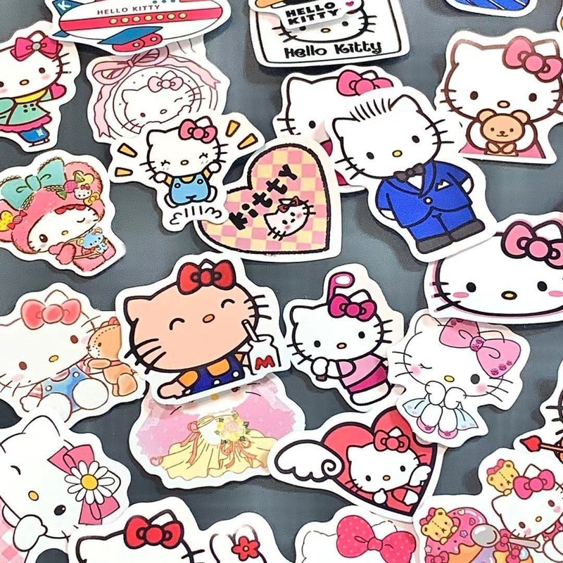 子供のご褒美サンリオギフトボックス漫画キティ猫ステッカーハンドブック防水かわいい文具ステッカー卸売|undefined