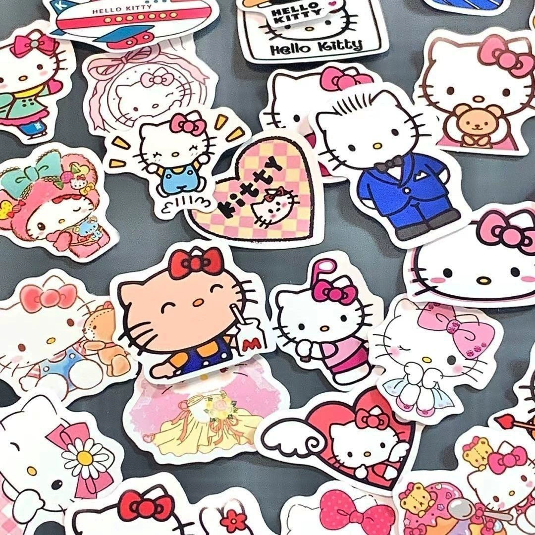 Набор наклеек (Sanrio) Hello Kitty — водостойкие, 60+3 шт., милые детские канцтовары