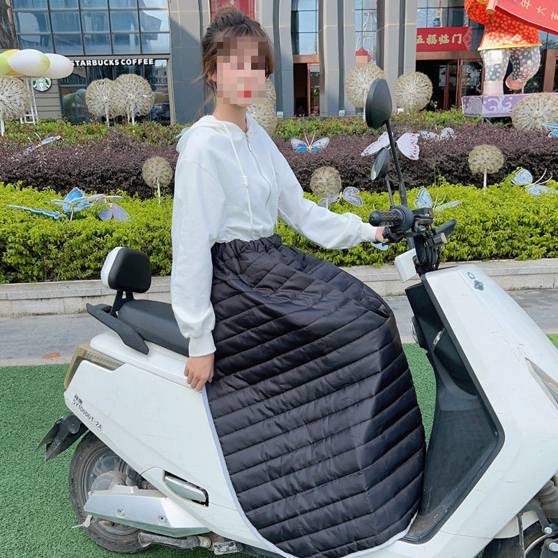 加厚半身裙神器骑车护膝裙护腿保暖防风电瓶车冬季加绒电动车挡风|undefined