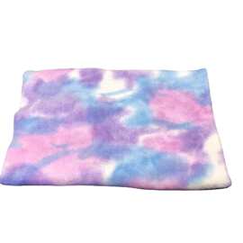 厂家供应新款扎染工艺双面法兰绒睡衣面料毛绒布手袋围巾毛绒布