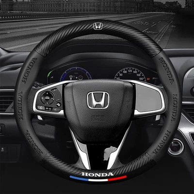 Four-Season Universal Handle Cover, Steering wheel cover - round-hondablack-38cm