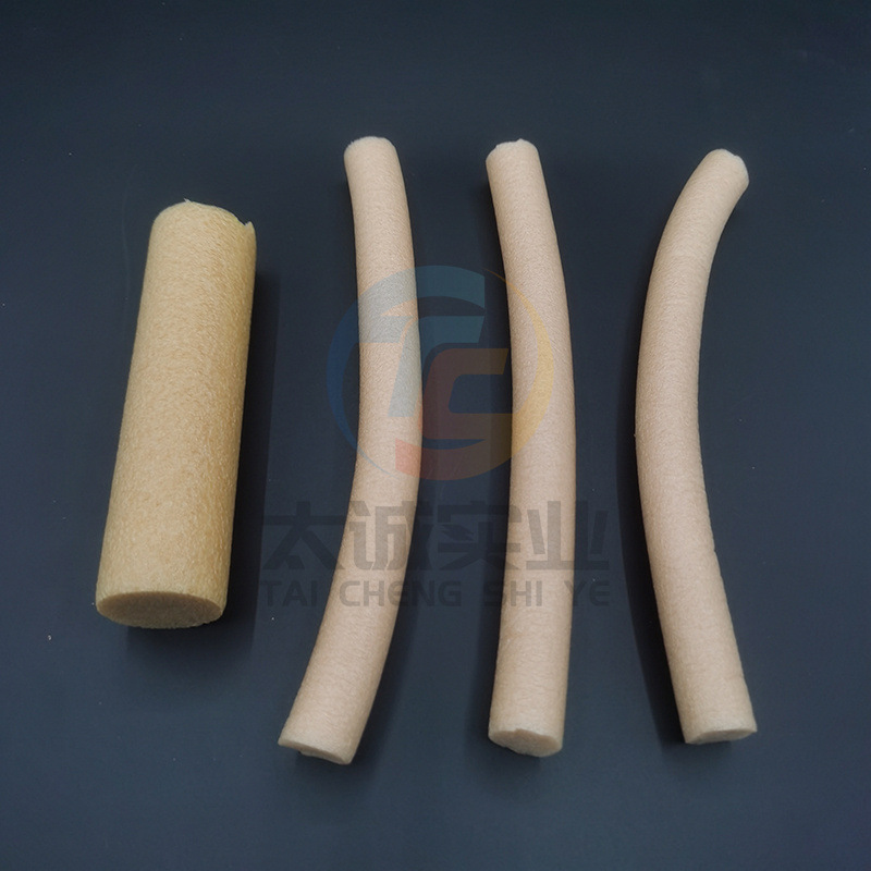 按尺寸生产EPE发泡异形珍珠棉圆管棒防震泡沫圆管空心管