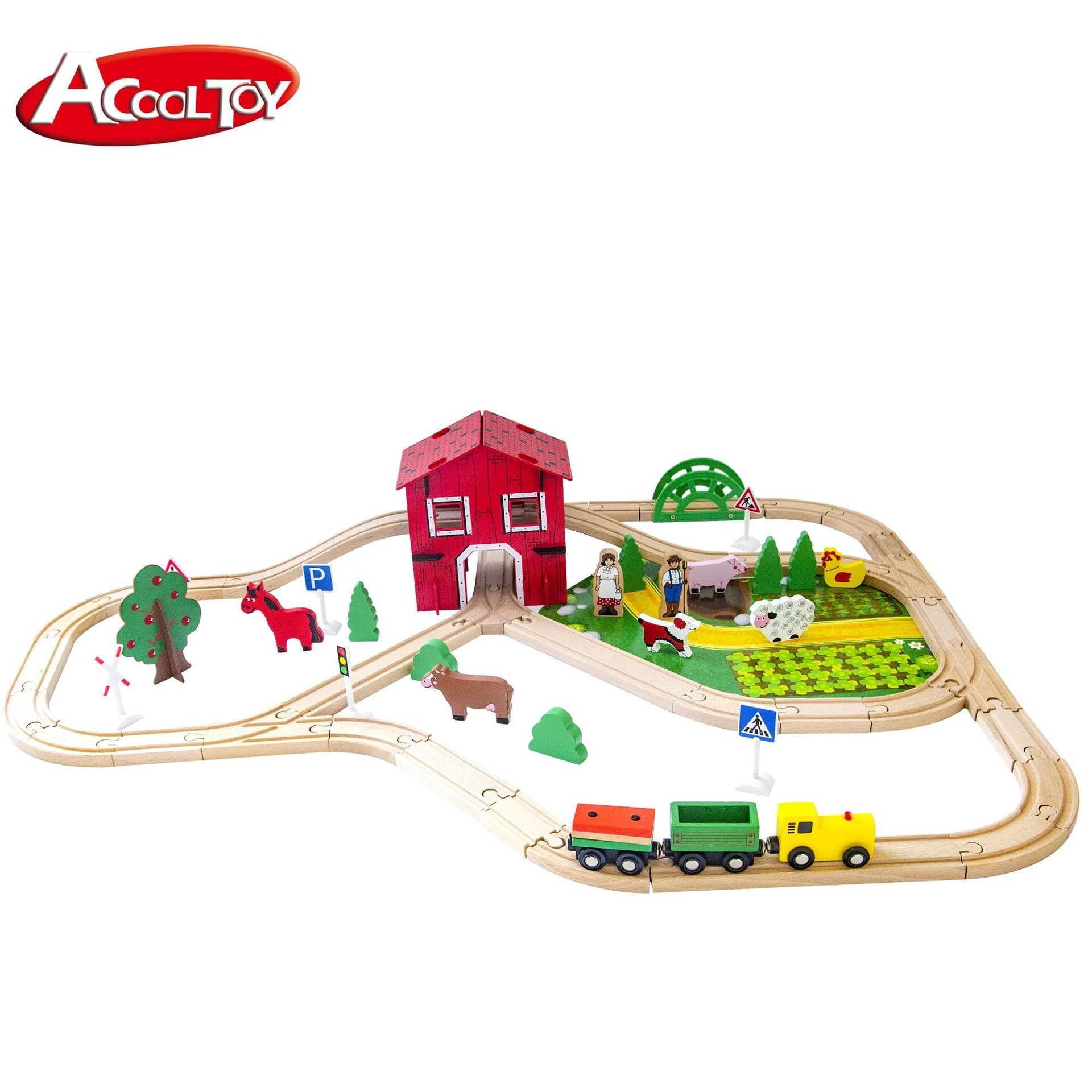 En nombre de la serie de ensamblaje de trenes eléctricos de pista de madera de Thomas transfronterizo, regalo de juguete de pista de escena compatible