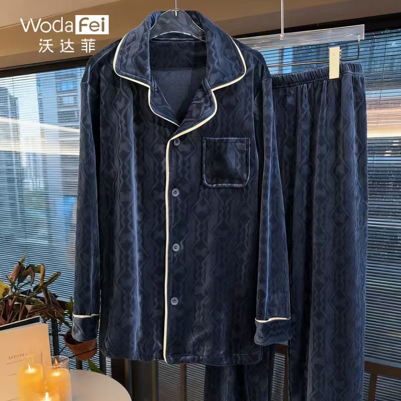 Conjunto de Pijamas Térmicos Pareja de Terciopelo de Isla, Térmico y Abrigado, para Casa y Exterior