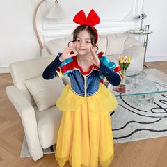 2022秋冬白雪公主裙女童連衣裙蓬蓬中大兒童禮服裙子外貿萬聖節