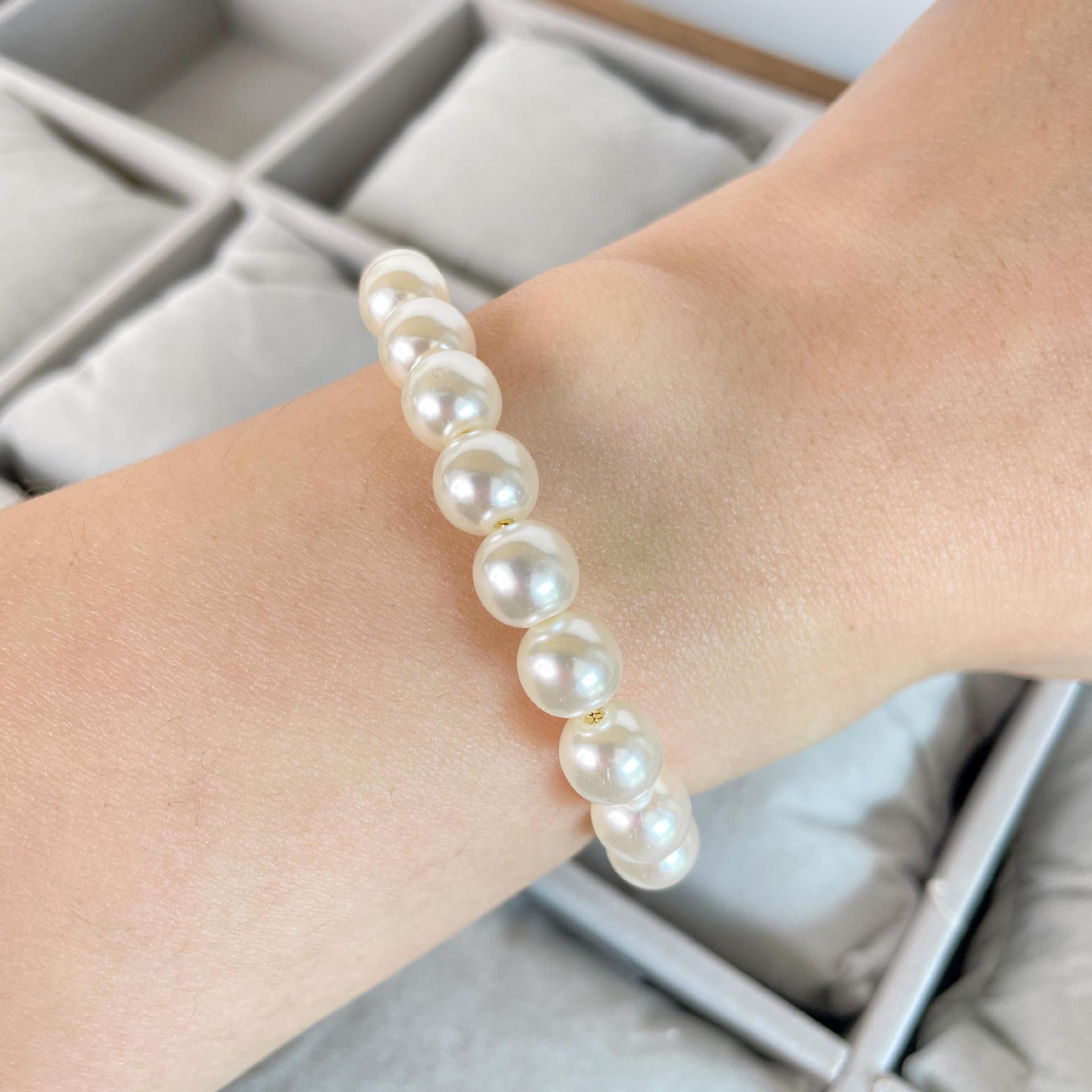 Imitation Pearl, Copper Material Imitation Pearl Copper Simple Style Geometric Bracelets