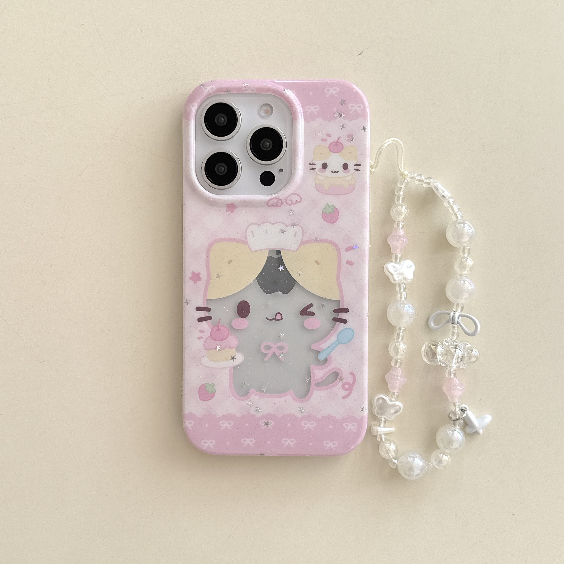 Dibujos animados lindo gato para Apple 16ProMax funda para teléfono móvil 15/14 niña corazón 15Pro nuevo 13 dibujos animados 16