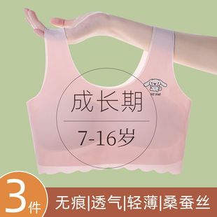 Junior high school students' development period underwear, female students' seamless vests, children's thin elementary school students' tube tops, big children's bras