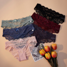 跨境内衣工厂低腰情趣女士内衣蕾丝性感内裤交叉丁字裤透气诱惑女