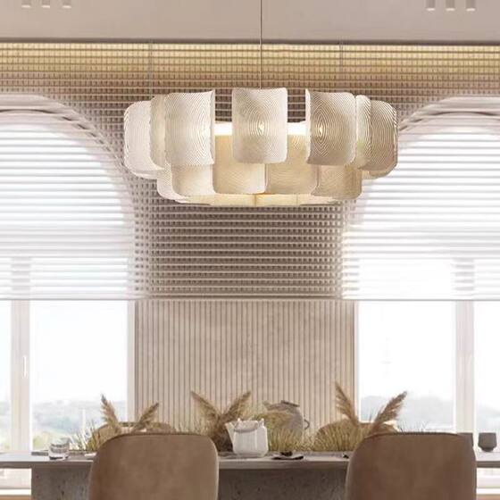 Hui Xin Ji Feng New Acrylic Chandelier New Zen Living Room Dining Room Bedroom Lamp Homestay Designer Creative