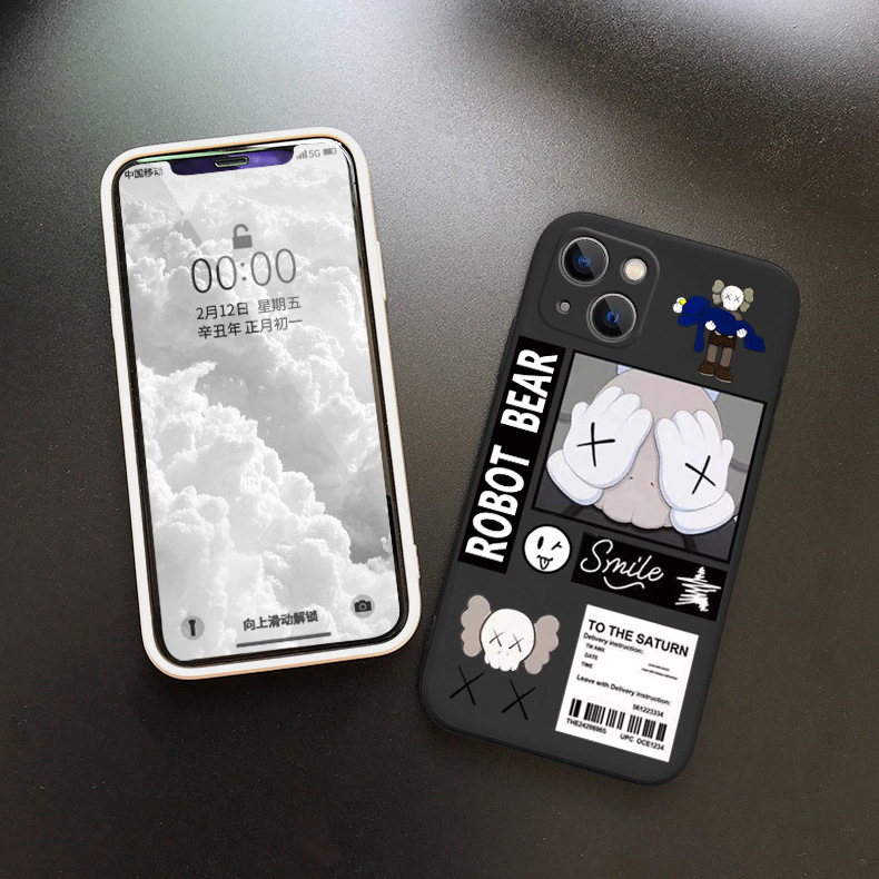 Tendencia K oso iPhone16 Apple 14/13/15promax funda para teléfono 11 silicona 12 mate xs7/8P