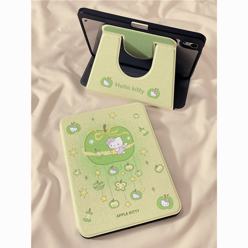 Green Apple Angel Kt360 Rotating Ipad10/11 Tablet Pro Protective Case Air7/6 Pen Slot Anti-Fall Green Apple Angel Kt360 Rotating Ipad10/11 Tablet Pro Protective Case Air7/6 Pen Slot Anti-Fall