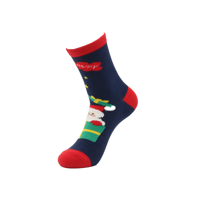 Unisexe Noël Sapin De Noël Père Noël Wapiti Coton Crew Socks Une Paire display picture 2