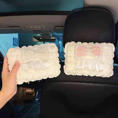 creative bow-shaped tissue box for: Car tissue box/set