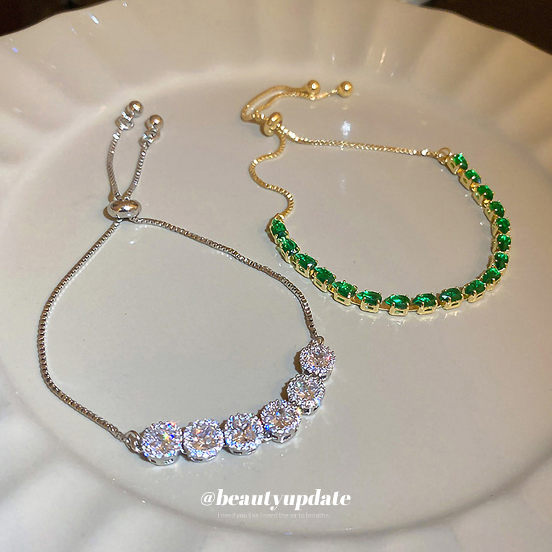 Gota de agua circón pulsera ajustable Dongdaemun moda ins alta sentido pulsera compañeros de clase novias pulsera femenina al por mayor