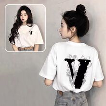 纯棉短袖t恤女2025新款爆款夏季设计感小众体恤时尚百搭上衣