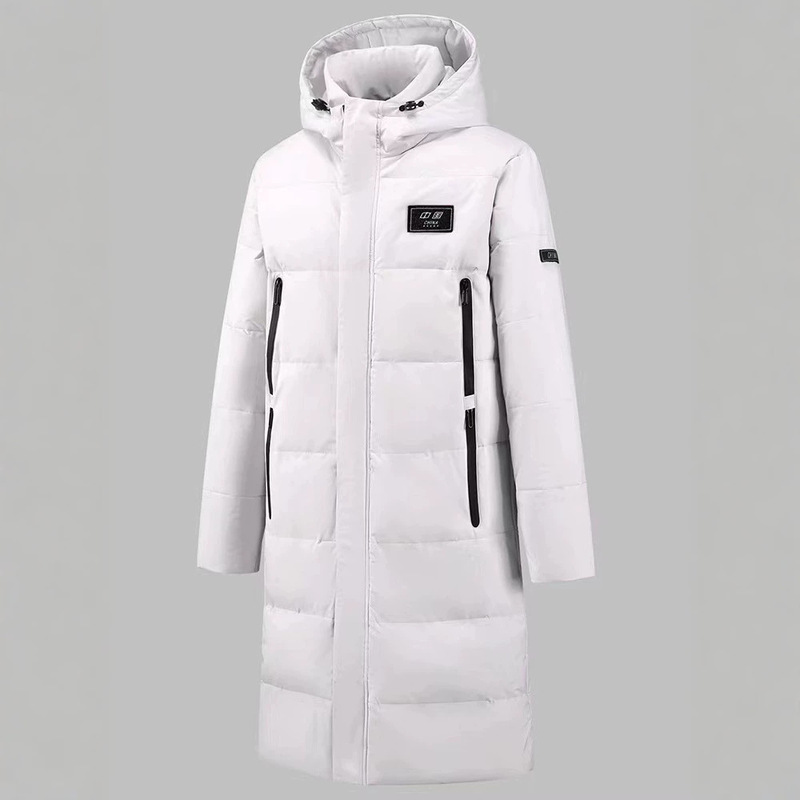 Sports student studio long down jacket for men, outdoor couple's unisex thickened coat for art exam school in winter Sports student studio long down jacket for men, outdoor couple's unisex thickened coat for art exam school in winter