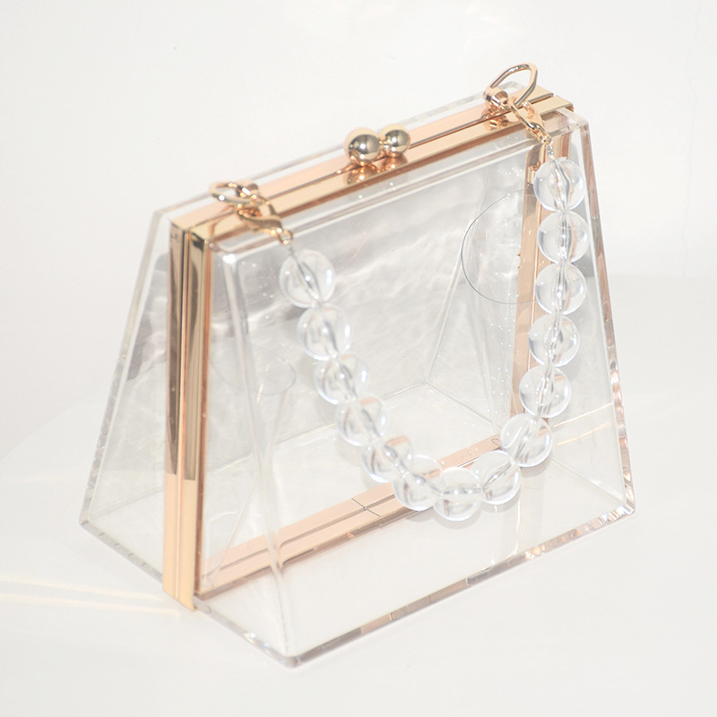 Women's Small Arylic Solid Color Vintage Style Square Lock Clasp Evening Bag display picture 20