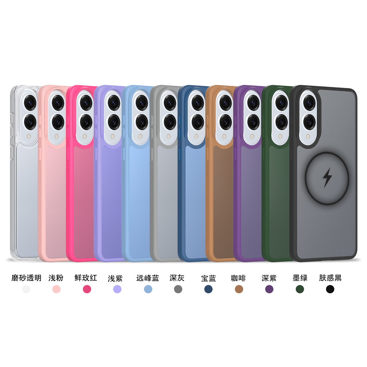 Aplicable SAM S25Edge piel succión magnética caja de teléfono Samsung nuevo modelo de protección de inyección de aceite amarillo fuerte fuerza magnética