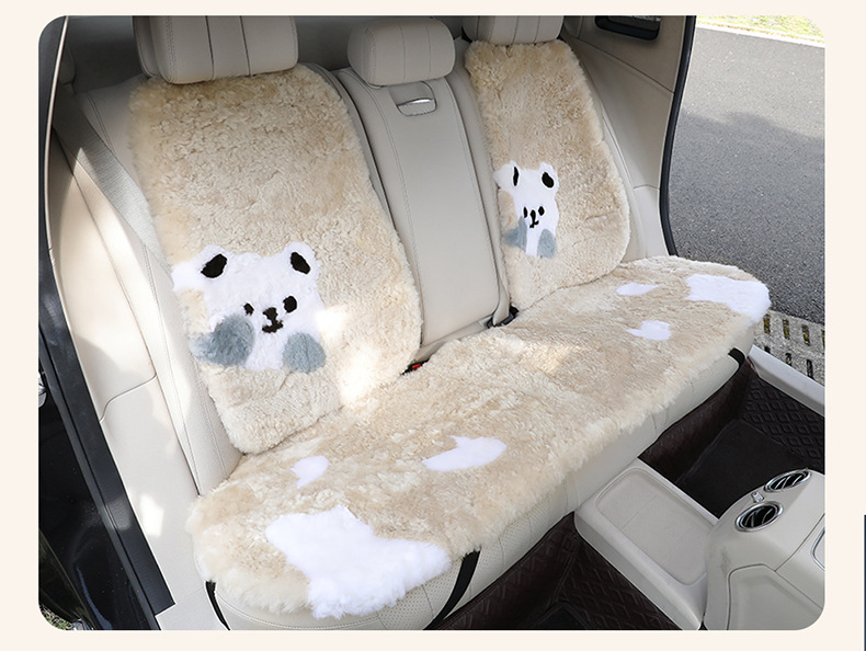 Wholesale Winter Warm Plush Car Seat Cushion Wool Thickened Encrypted Three-Piece Set Single Piece Office Seat Cover Cushion Generation