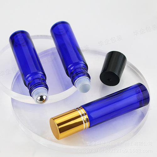 Brown roller ball bottle 10ml Brown roller ball bottle Transparent perfume glass bottle Blue dispensing bottle Cosmetic bottle