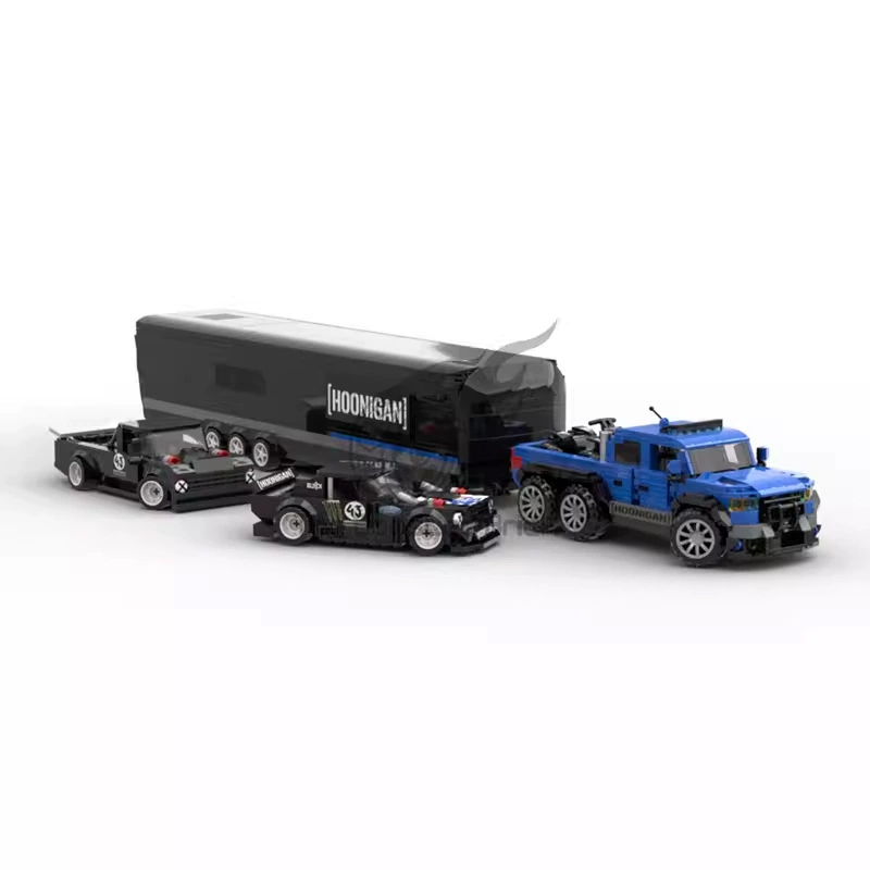Конструктор MOC совместимый с Ledu Gaozhi дядя Hoonigan модифицирован SPEED 8 сеточная гоночная головоломка вставка модель для мужчин