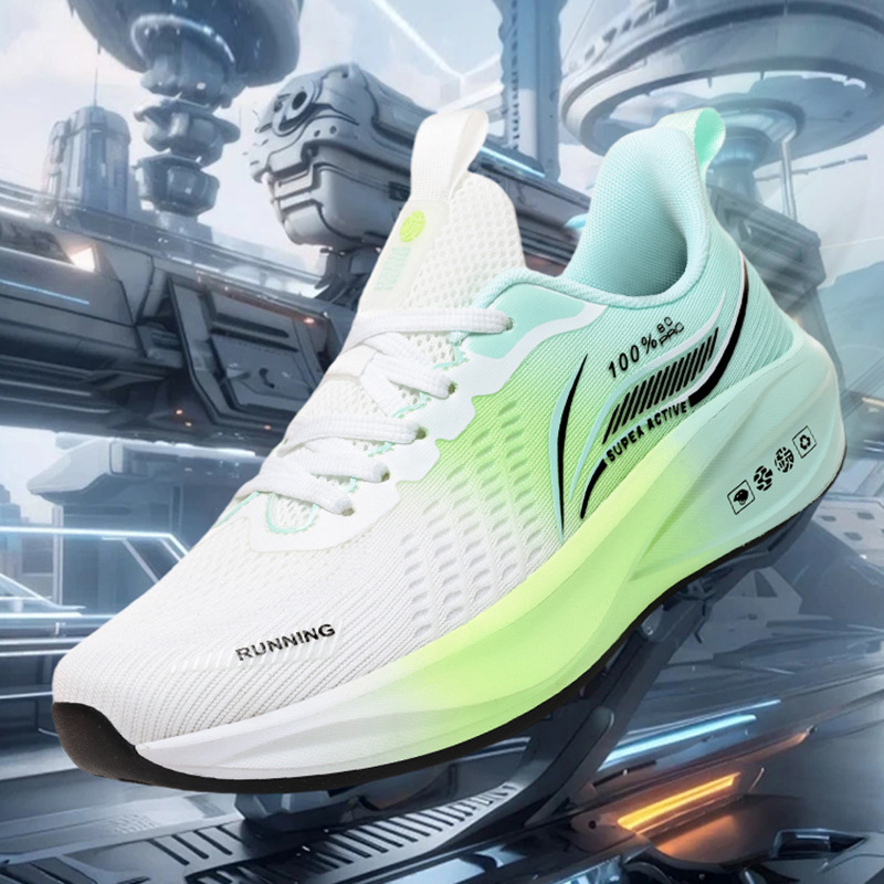 Men's Shoes Soft Sole 2025 Cross-Border New Summer Mesh Shoes Korean Style Trendy Breathable Running Casual Shoes Men's Sports Shoes