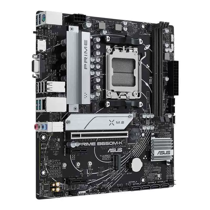 Материнская плата ASUS PRIME B650M-K, совместима с DDR5, для процессоров 7700X/7600X/7500F, интерфейс AM5