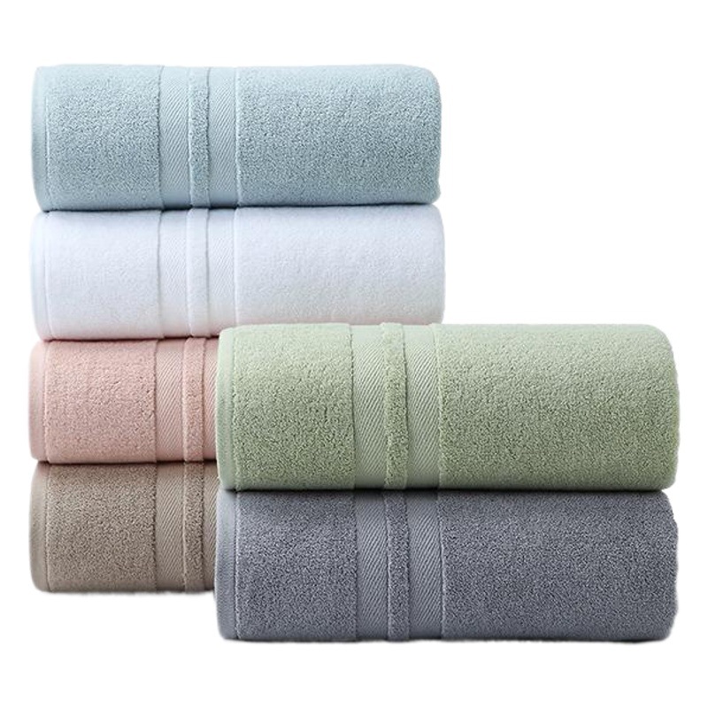 Hotel Pure Cotton Bath Towel 500Gsm Thickened Towel Multi-Color Absorbent Soft Can Be Embroidered with Company Logo