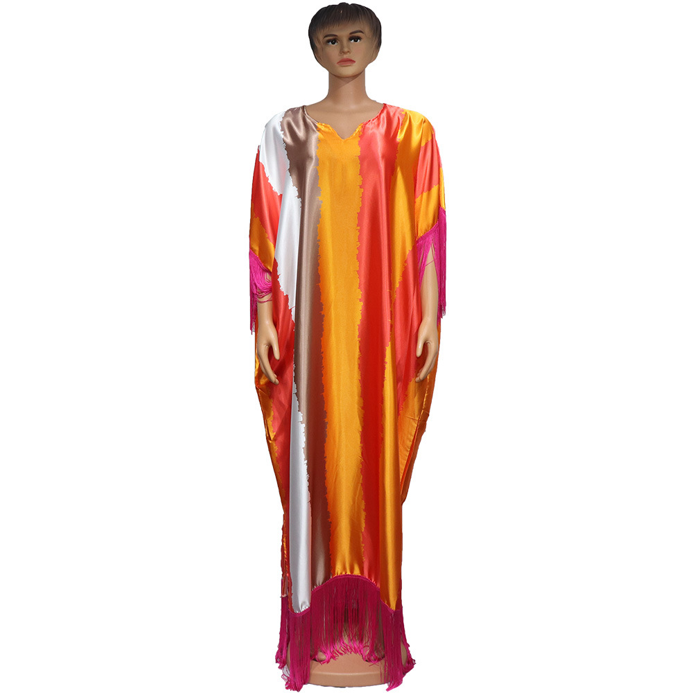 Women's Clothing artificial silk with tassels fashion digital printing source ready stock_voghion.com