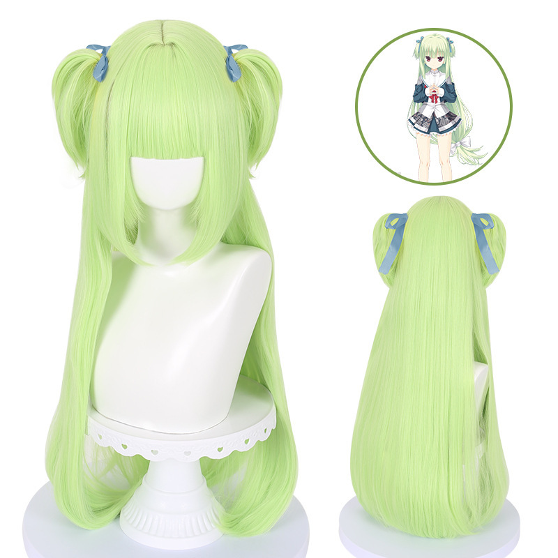 Ling Qi Game Thousands of Love Flowers and Rain cos Wig Blue Long Dissemination Simulation Scalp Braid 100cm Ling Qi Game Thousands of Love Flowers and Rain cos Wig Blue Long Dissemination Simulation Scalp Braid 100cm
