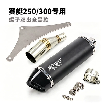 Boat 250/300Xciting300I 250I Mid-Section | Exhaust pipe - rowing-250300-middle-scorpion-double-black