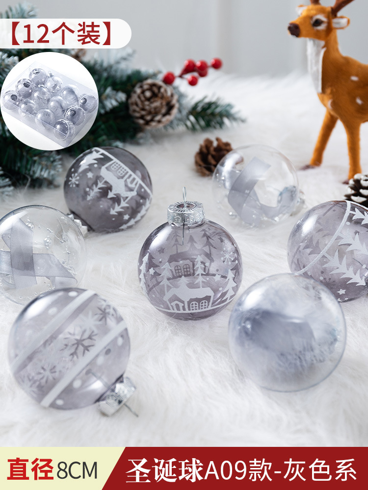 Bola pintada de Navidad Bola de perlas macaron galvanoplastia Bola brillante pintada Bola de forma especial colgante árbol de Navidad bola decorativa