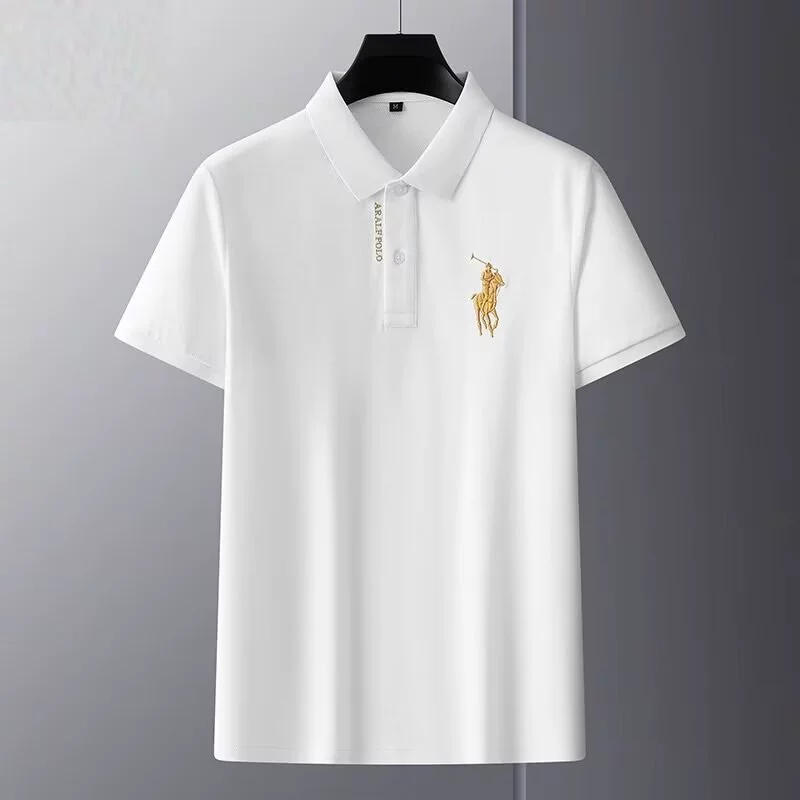 Летняя мужская поло от производителя, повседневная футболка с коротким рукавом, новые мужские топы, спортивная рубашка с отложным воротником