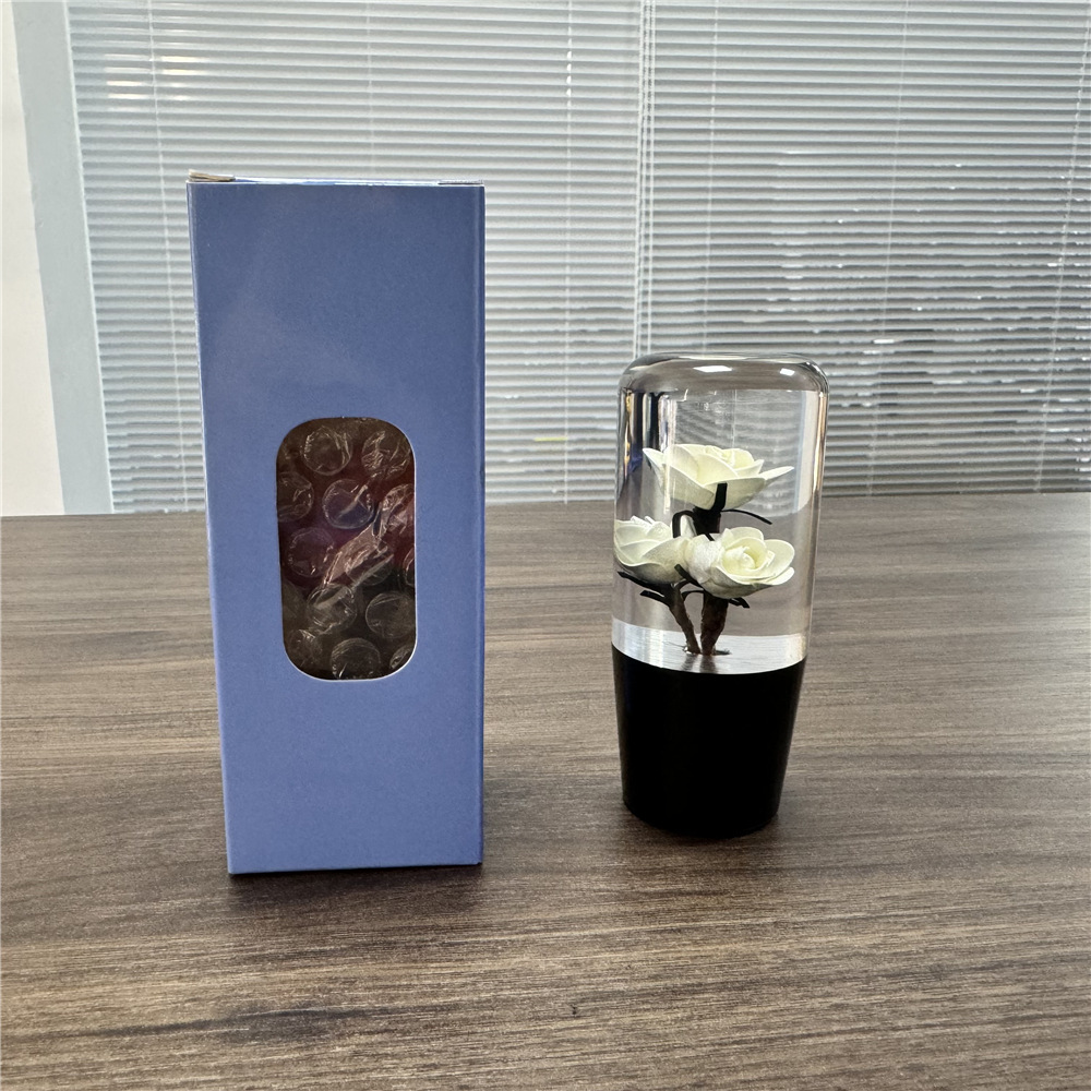10/15/20CM Acrylic Crystal Rose Car Gear Shift Knob