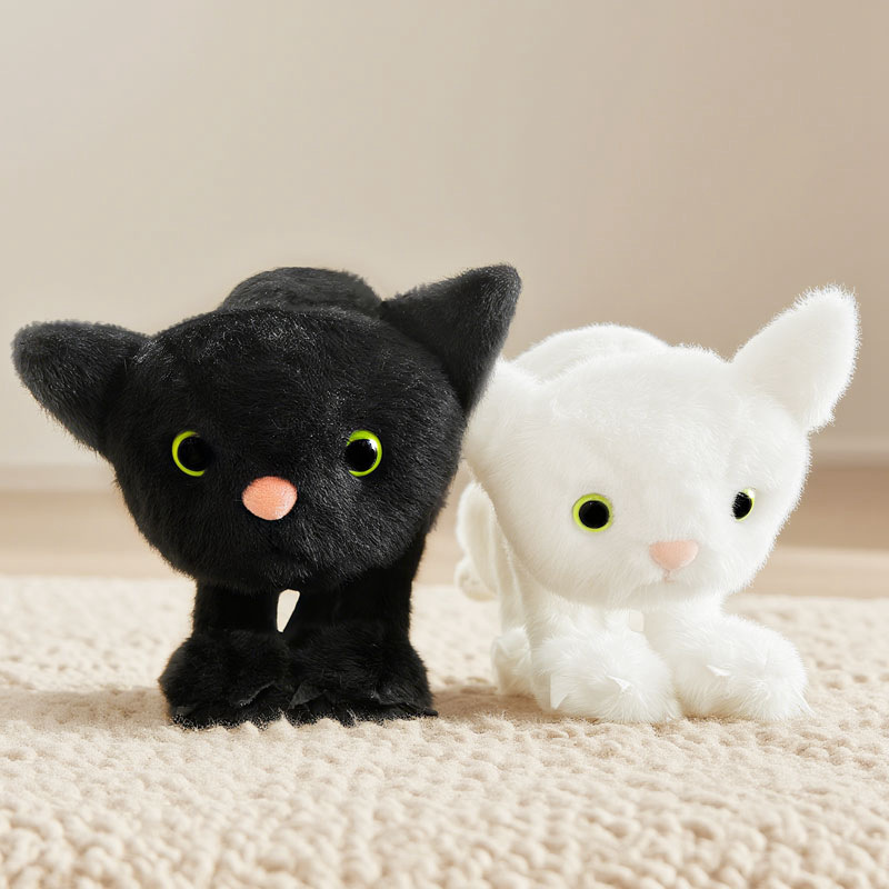 JC仿真惊弓猫惊吓猫毛绒玩具可爱黑猫公仔万圣节搞怪玩偶跨境批发|undefined