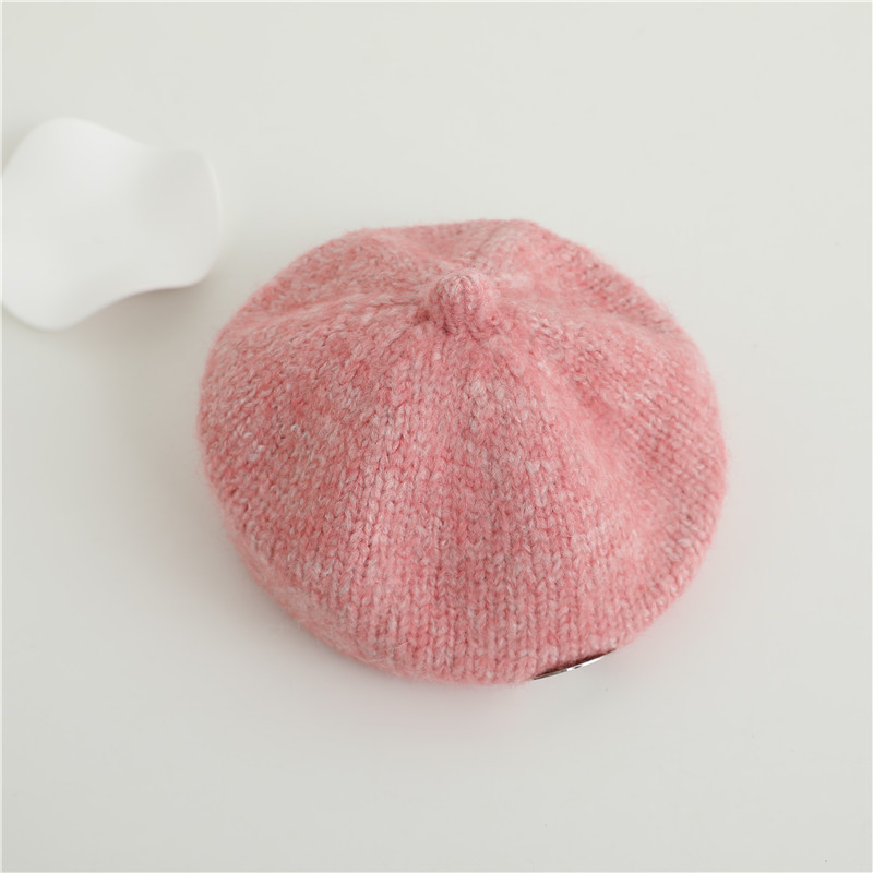 Unisex-Kindermützen Herbst/Winter Flut Unifarbene Künstlermützen Retro-Baskenmützen für Jungen und Mädchen_voghion.com