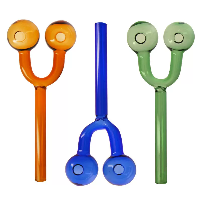 跨境批发 高硼硅玻璃厂家 分叉彩色造型工艺品摆件