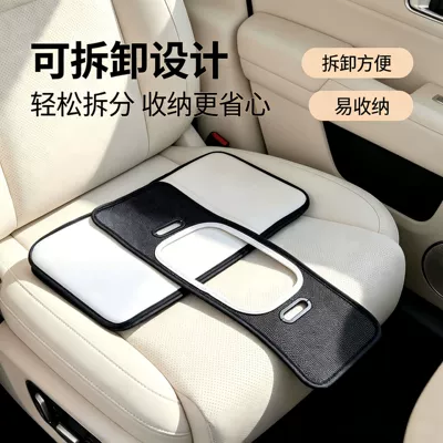 New in-car storage organizer, white passenger-side car storage box with multiple compartments, wholesale car storage boxes