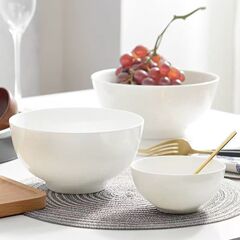 卸売り純白陶磁器家庭用ご飯碗シンプル大容量麺スープ碗レストランホテル食器プレゼント骨磁器碗
