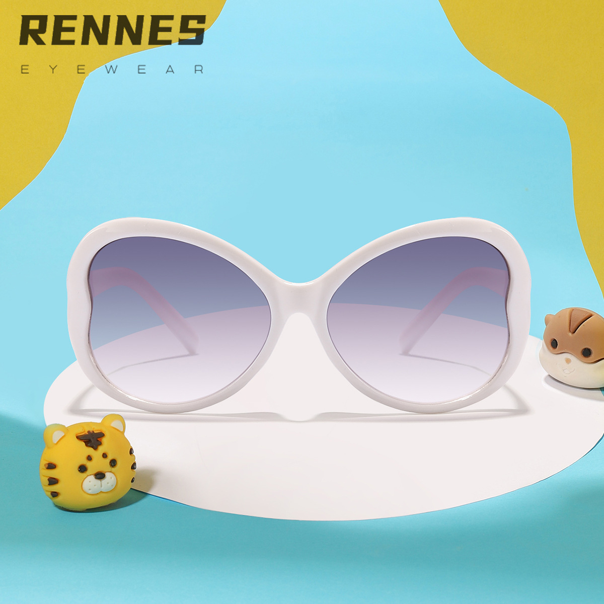 Gafas de Sol para niños de moda de gran marco estilo ins gafas de sol personalizadas macaron color a prueba de rayos UV gafas de sol Ventas de Fábrica