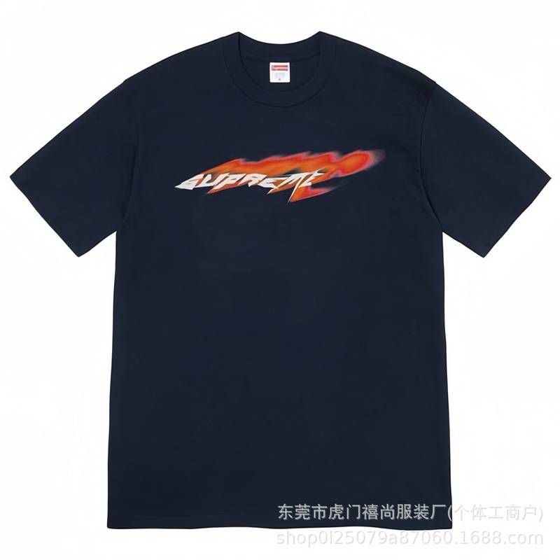 25ss美潮Supreme男女兼用ゆったりカジュアル半袖プリントレターTシャツ、ワンピース発送、純綿半袖|undefined