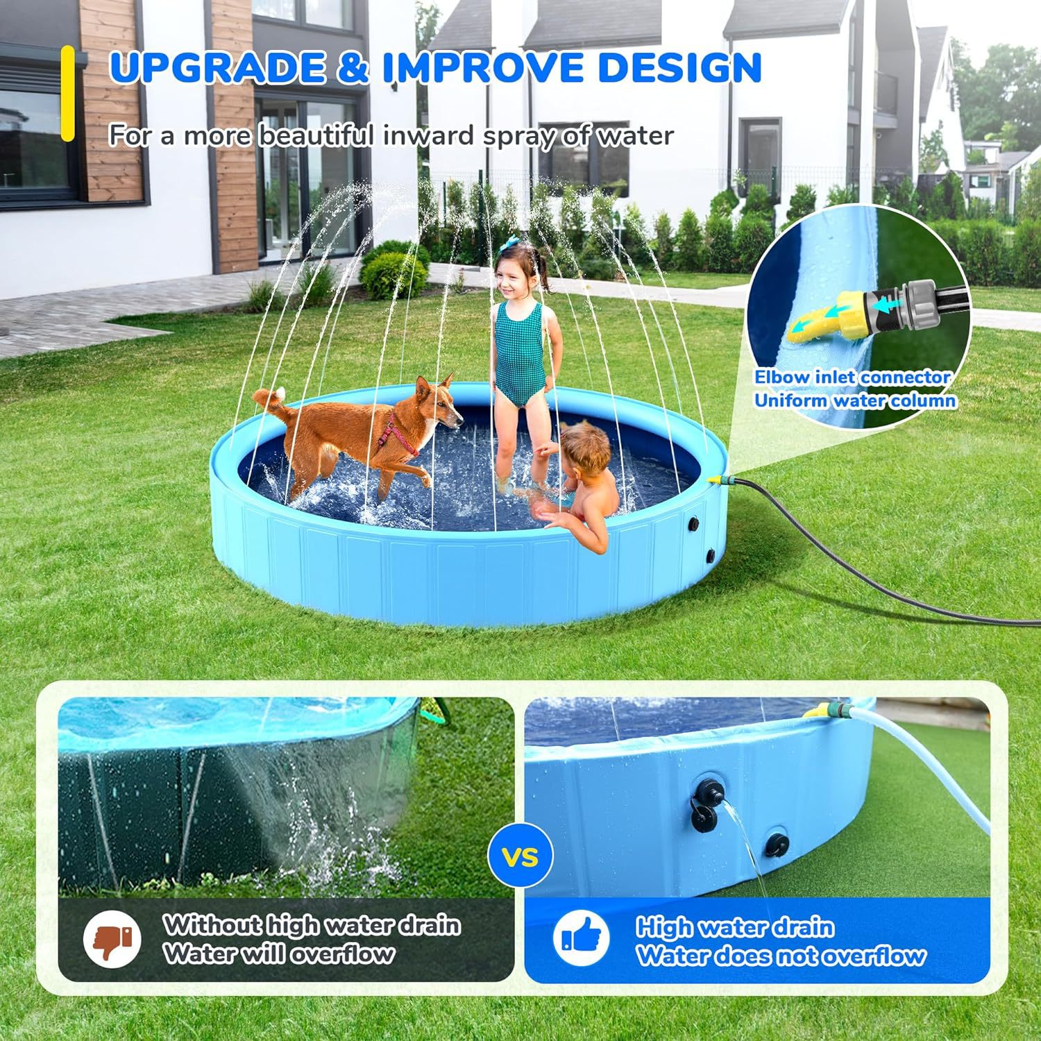 Foldable Pet Sprinkler Pool Image 2