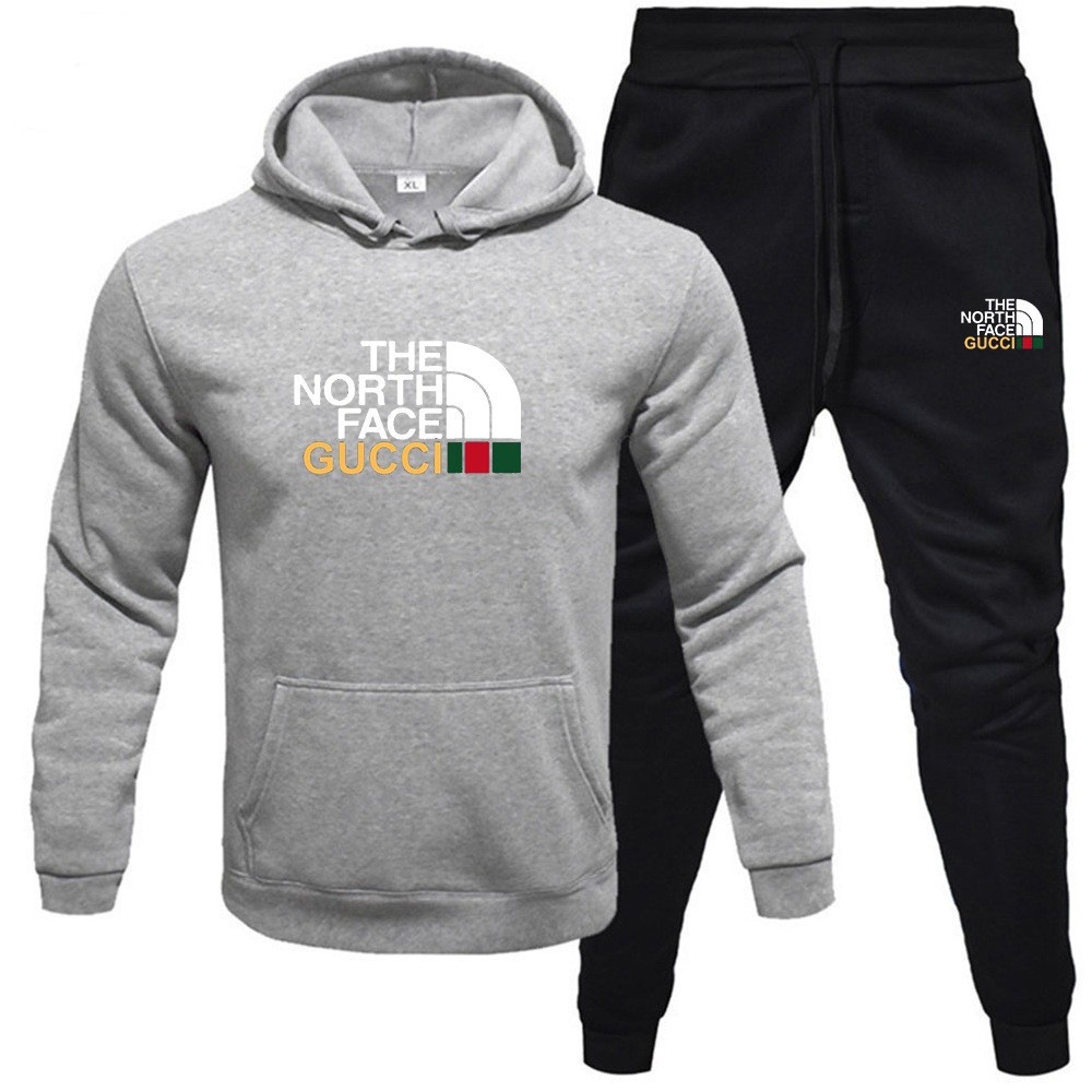 Venta caliente transfronteriza hombres otoño e invierno sudadera con capucha traje de suéter más terciopelo cálido traje casual suéter deportivo al por mayor