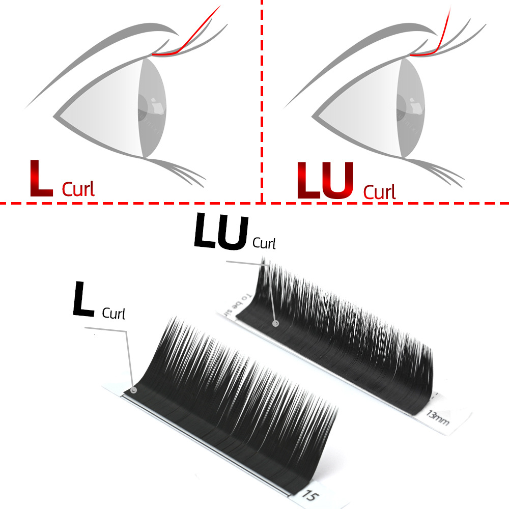 NAGARAKU estilo Fox floración automática L Lu doble capa de múltiples capas no dispersos talón un segundo injerto de floración pestañas