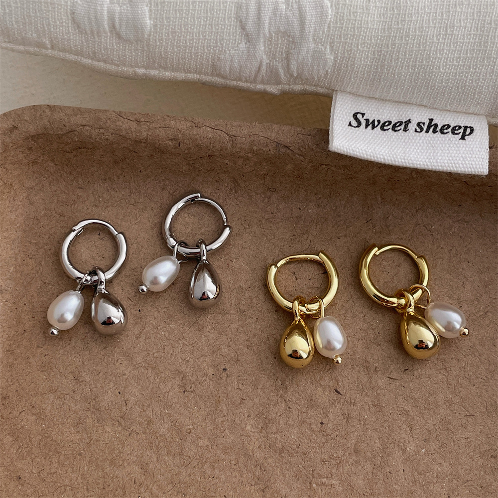 Náušnice s perlovým přívěskem pro ženy elegantní šperk_voghion.com